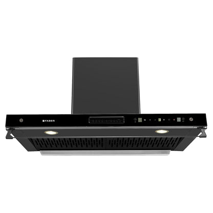 Faber 4in1 1325 m³/hr Filterless Autoclean 90cm Chimney|Air Purifier+Fan|Touch & Gesture Control|T-Shape|12Yr on Motor, 5Yr Comprehensive Warranty by Faber|HOOD AEROSTATION ELITE FL HC TC BK 90,Black