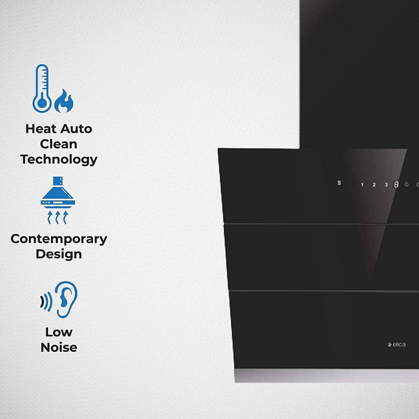 Elica 60 cm 1350 m3/hr Filterless Autoclean Angular Kitchen Chimney with 15 Years Motor & 5 Years Comprehensive Warranty (EFL-S6012 HAC LTW VMS, Touch + Motion Sensor Control, Black)
