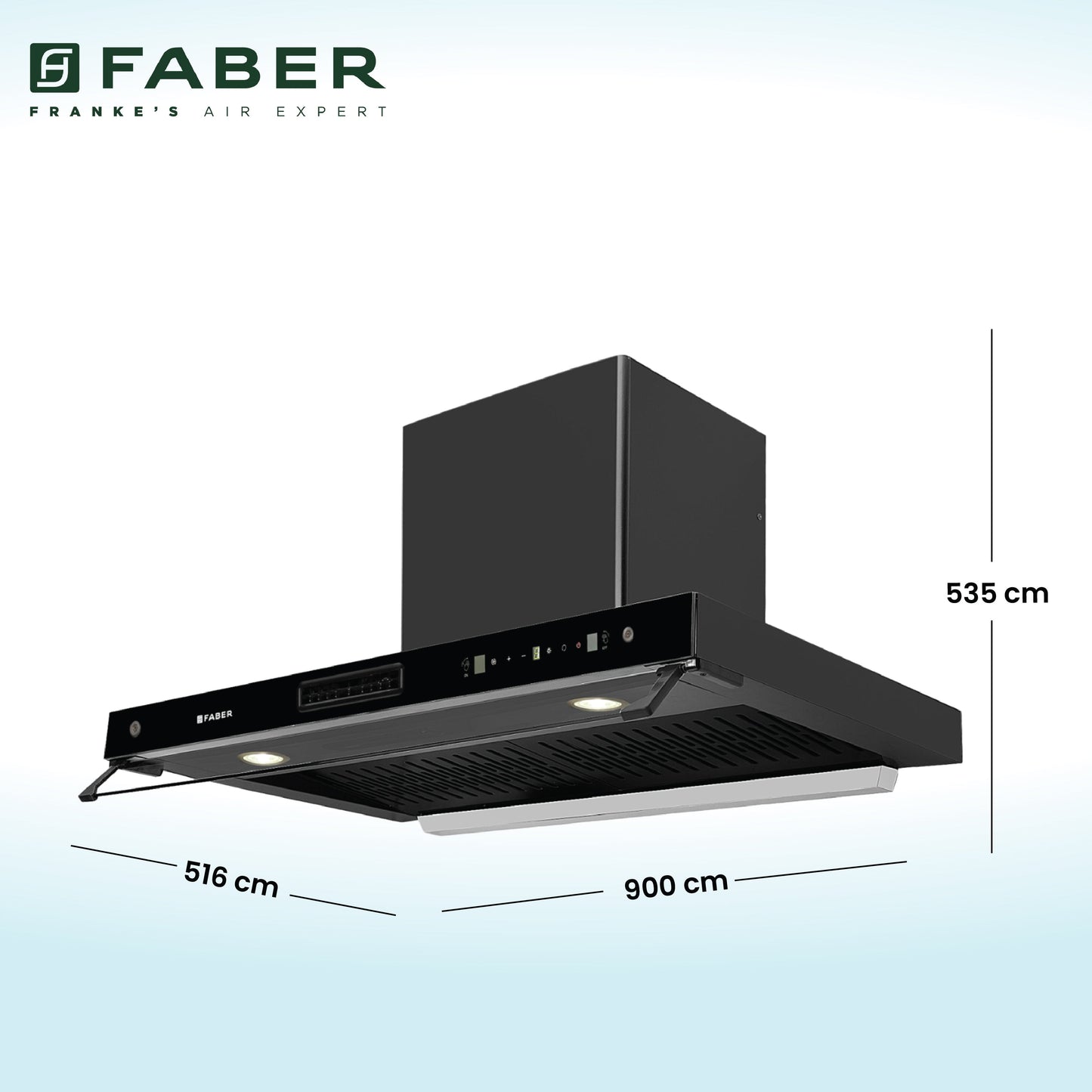 Faber 4in1 1325 m³/hr Filterless Autoclean 90cm Chimney|Air Purifier+Fan|Touch & Gesture Control|T-Shape|12Yr on Motor, 5Yr Comprehensive Warranty by Faber|HOOD AEROSTATION ELITE FL HC TC BK 90,Black