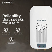 FABER 3 L Instant Water Geyser (FWG ZIPPY 3.0, White) (White)