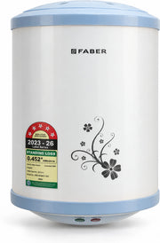 FABER 25 L Storage Water Geyser (2000W|Free Pipe & Installation|8 Bar Pressure|Energy Efficient|FWG INFINITY 25V, White Blue) (White Blue)