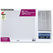 Godrej 1.5 Ton 3 Star Inverter Window AC | 100% Copper Condenser | Turbo Mode | i-sense Technology | 5 Years Warranty (WIC 18W3TG WA, 2026 Model - New BEE Star Rated) White