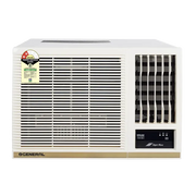 O General BBA Series Window 1.5 Ton 2 Star Fixed Speed AC | Super Wave Technology | Power Saver Compressor | 3 Speed Cooling | White (AXGB18BBAA-B)