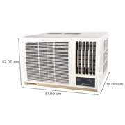 O General BBA Series Window 1.5 Ton 2 Star Fixed Speed AC | Super Wave Technology | Power Saver Compressor | 3 Speed Cooling | White (AXGB18BBAA-B)