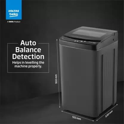 Voltas Beko by A Tata Product 6 kg Fully Automatic Top Load Washing Machine Grey (WTL6004UEA/BPB)