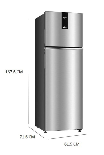 Whirlpool 308 L 3 Star IntelliFresh Inverter Frost Free Double Door (IF INV ELT DF355 TITAN STEEL(3S)-TL)