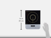 PHILIPS 2100 W Induction Cooktop Touch Panel (Fry Pan, Kadhai, Pressure Cooker, Sauce Pan, Tawa, Black, HD4928/01)
