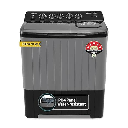 Voltas Beko 9 kg Semi Automatic Top Load Black, Grey (WTT90UHA/OK5B1B1S26)