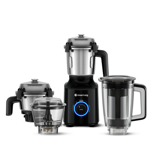 Atomberg Zenova Fresh Juicer Mixer Grinder | Coarse Mode for Silbatta-like Texture | Intelligent BLDC Motor | Safety Features | 4 Jars including Chopper & Juicer Jar | Hands-Free Operation | 2+1* Year Warranty (Misty Teal)