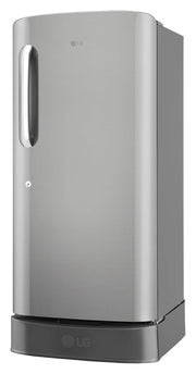 LG 210 L, 5 Star, Smart Inverter, Direct Cool Single Door Refrigerator (GLD2256ZAPZ, Shiny Steel, Fit Max Chiller Tray, Base stand with Drawer & Runs on Home Inverter)