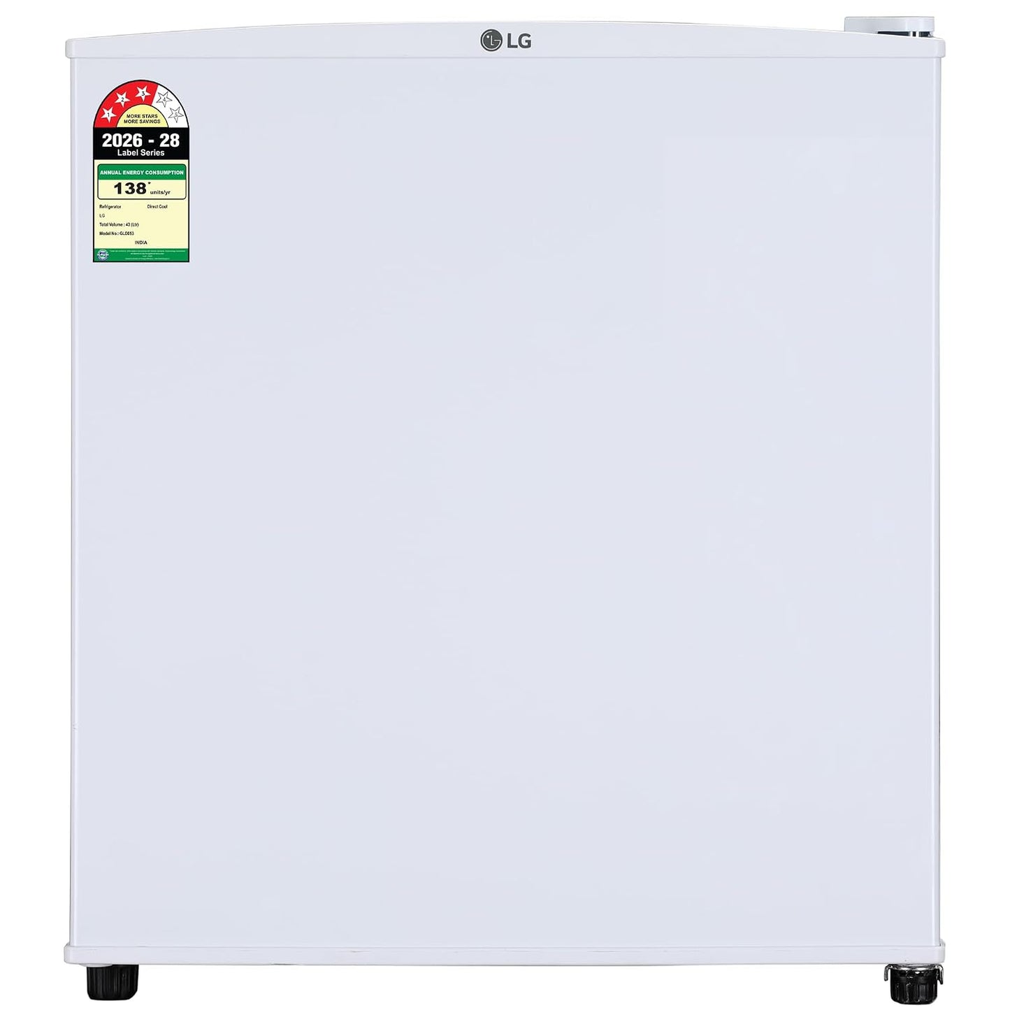 LG 43 L 3 Star Direct Cool Minibar Single Door Refrigerator (GLD0536VRSW, Super White)