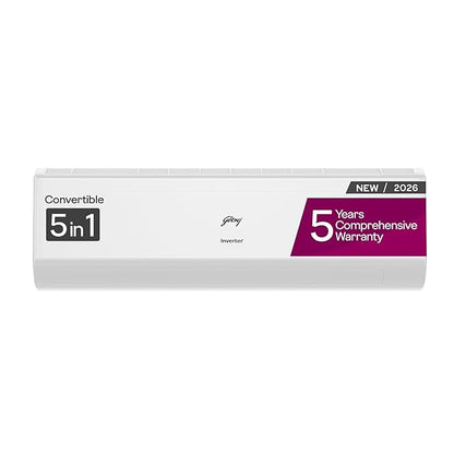 Godrej 2026 Model 1.5 Ton 5 Star Split Inverter AC (HIC 18J5TG, White)