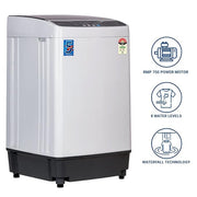 ONIDA 7.5 kg 5 Star Dual Action Pulsator Quadra Scrub Fully Automatic Top Load Black (T80CGN)V