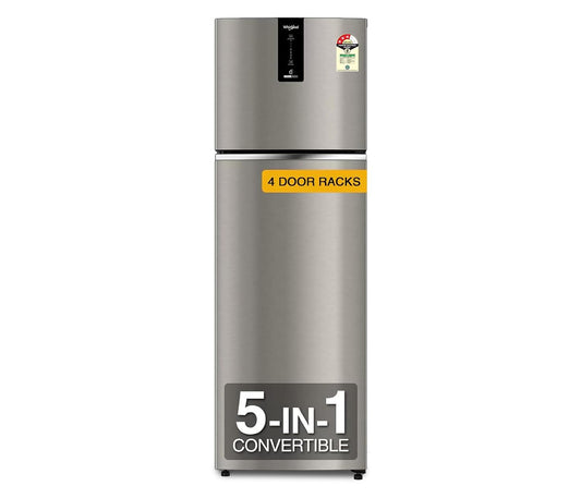 Whirlpool 327 L Frost Free Double Door 3 Star Refrigerator (Illusia Steel, IF INV 375 ILLUSIA STEEL(3S) CONV-Y)