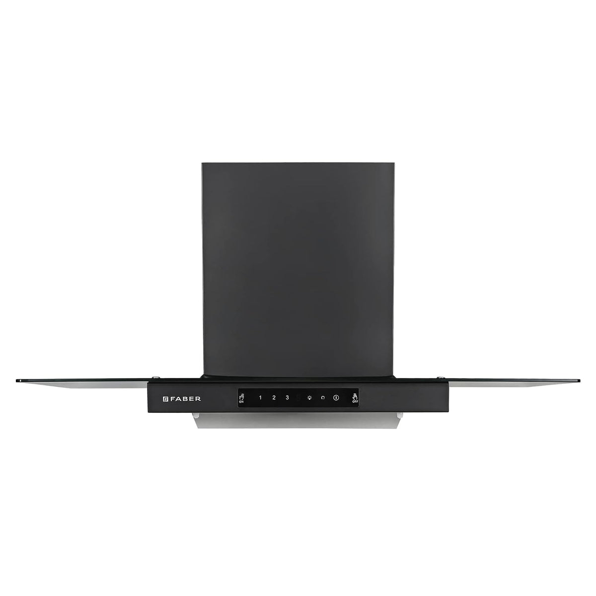 Faber HOOD MERCURY PRO IN HC SC BK BF 90 1200 CMH 90 cm T-Shape 90cm| Touch & Gesture Control| Autoclean| Filterless| Powerful suction | Low Noise Auto Clean Chimney (Wall Mounted, Black)