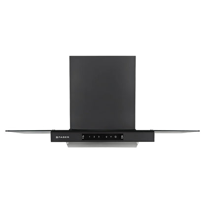 Faber HOOD MERCURY PRO IN HC SC BK BF 90 1200 CMH 90 cm T-Shape 90cm| Touch & Gesture Control| Autoclean| Filterless| Powerful suction | Low Noise Auto Clean Chimney (Wall Mounted, Black)