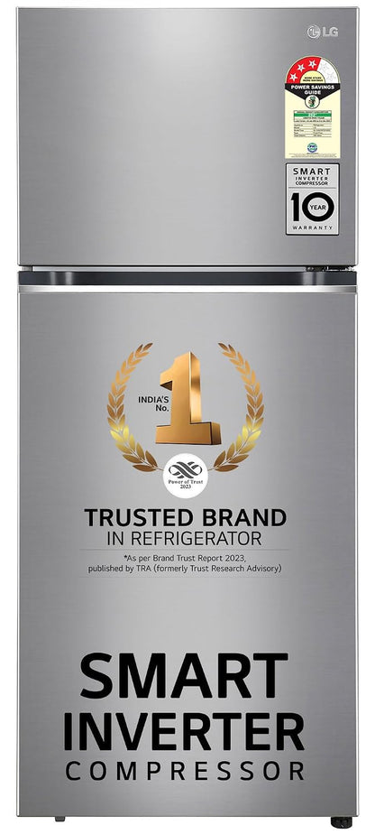 LG 398 L Frost Free Double Door 3 Star Convertible Refrigerator with Smart Inverter Compressor (Shiny Steel, GL-S422SPZX)