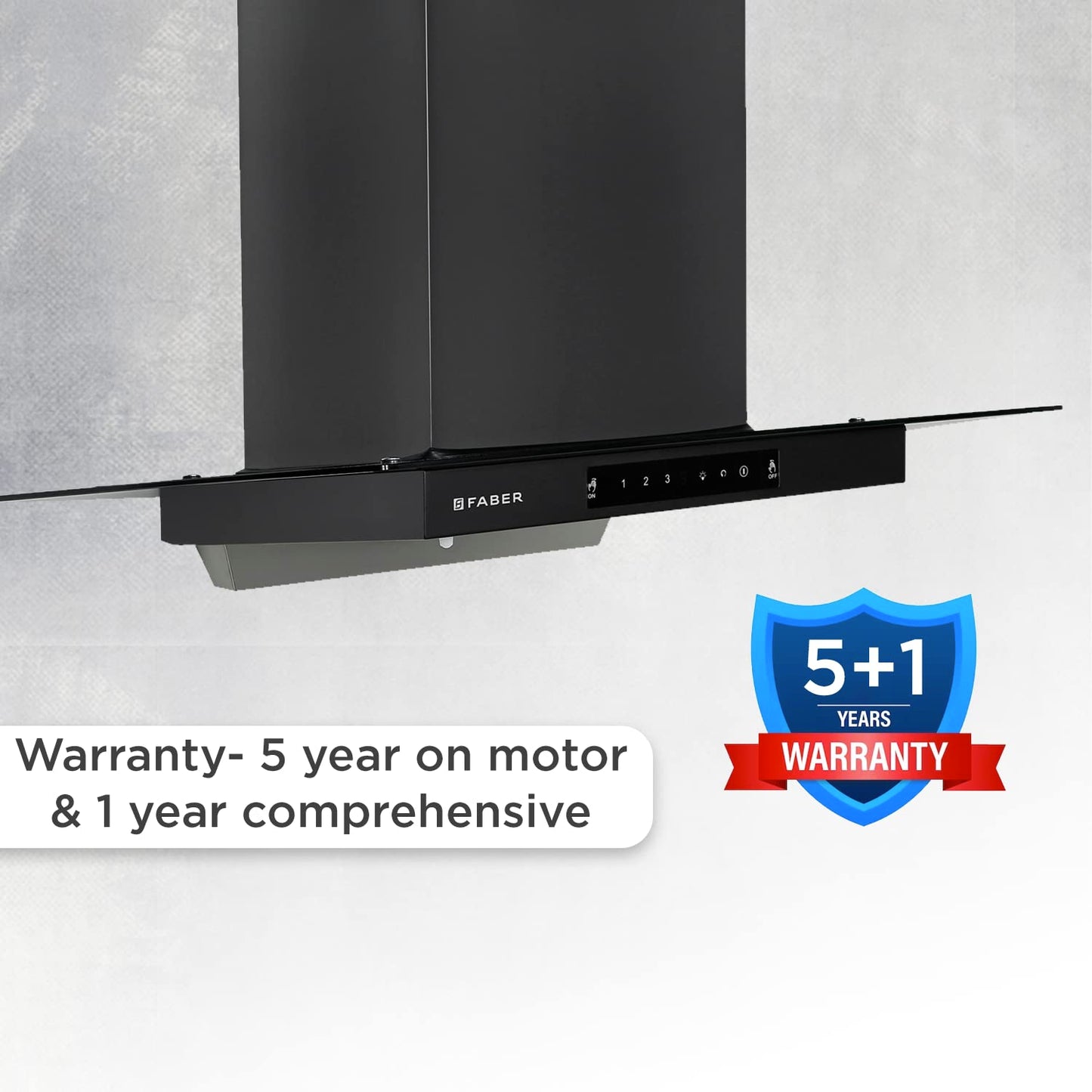 Faber HOOD MERCURY PRO IN HC SC BK BF 90 1200 CMH 90 cm T-Shape 90cm| Touch & Gesture Control| Autoclean| Filterless| Powerful suction | Low Noise Auto Clean Chimney (Wall Mounted, Black)