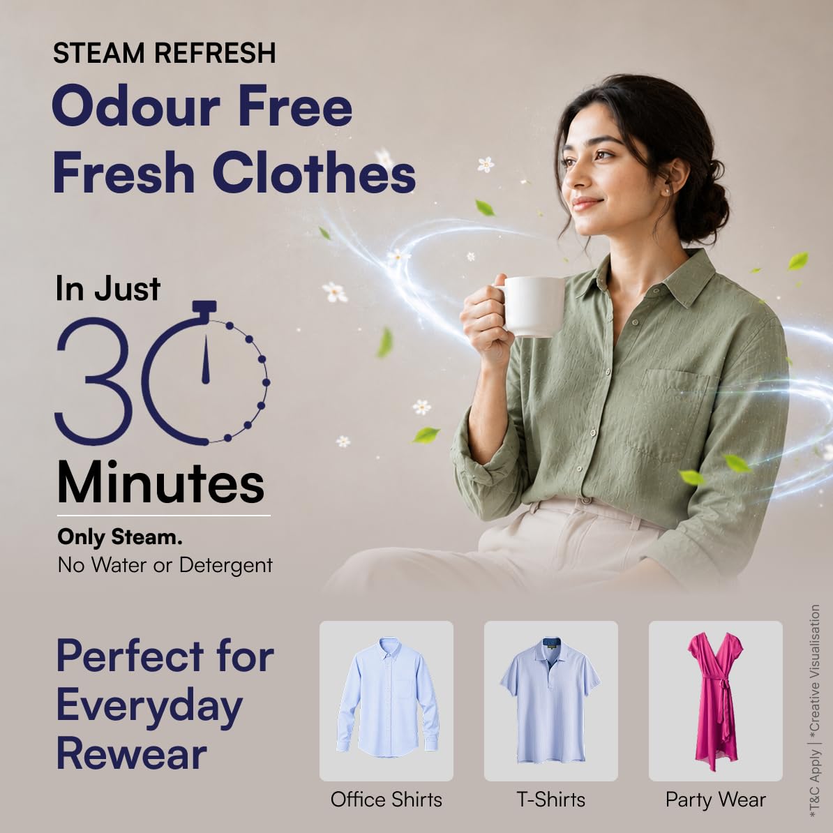 IFB 7 Kg 5 Star, DeepClean® Technology, AI Powered, WiFi, Fully Automatic Front Load Washing Machine (SERENA OXN 7012 CMS, PowerSteam®, 9 Swirl, Steam Refresh, Inbuilt Heater, Eco Inverter, Onyx)