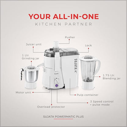 Sujata Juicer Mixer Grinder  900 Watts