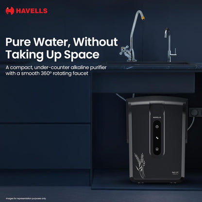 HAVELLS Fab UTC Alkaline 7 L RO + UV + Alkaline Water Purifier (Black)