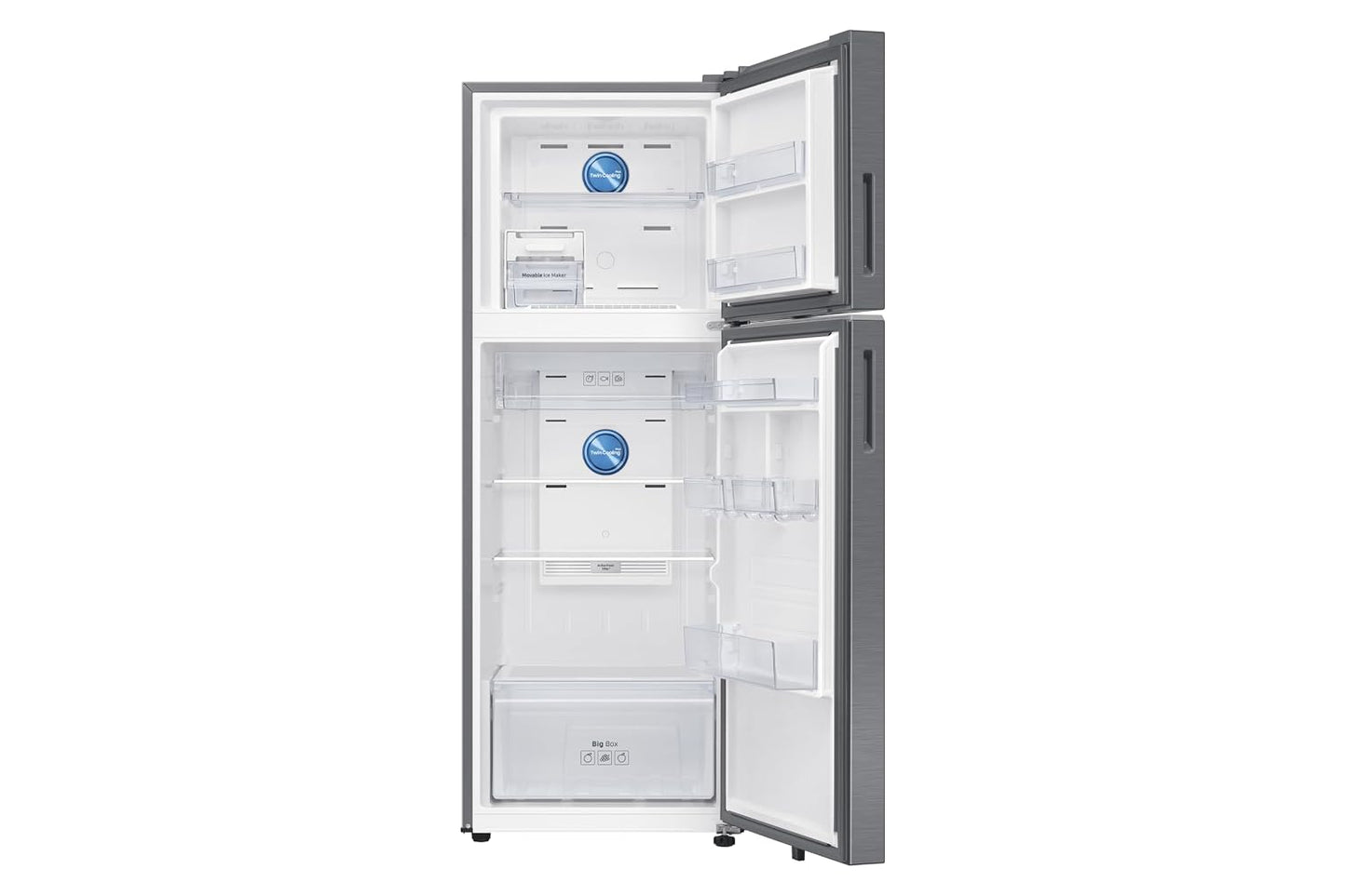 Samsung 330 L, 2 Star, Convertible 5-in-1, Digital Inverter, Frost Free Double Door, WiFi Enabled Bespoke AI Refrigerator (RT34DG5A2BS8HL, Elegant Inox, Silver)