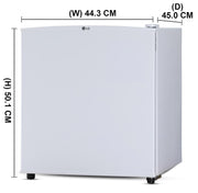 LG 43 L 3 Star Direct Cool Minibar Single Door Refrigerator (GLD0536VRSW, Super White)