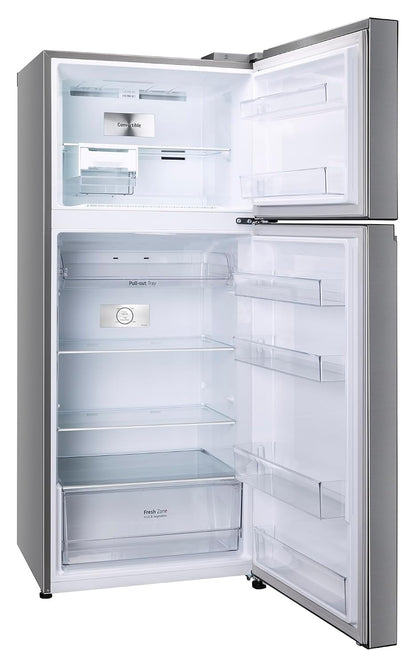 LG 398 L Frost Free Double Door 3 Star Convertible Refrigerator with Smart Inverter Compressor (Shiny Steel, GL-S422SPZX)