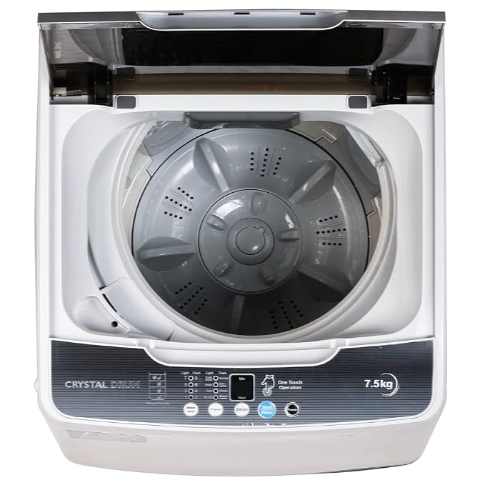 ONIDA 7.5 kg 5 Star Dual Action Pulsator Quadra Scrub Fully Automatic Top Load Black (T80CGN)V