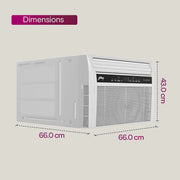 Godrej WIC 18XTC5 WYA 1.5 Ton 5 Star Inverter Window AC | 5-in-1 Convertible Cooling | Copper Condenser | Pure Air Filter| White | Made in India