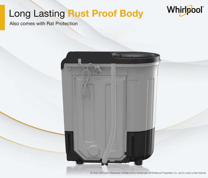 Whirlpool 6.5 Kg 5 Star Magic Clean Semi-Automatic Top Loading Washing Machine (MAGIC CLEAN 6.5 GREY, 4 Year Comprehensive Warranty, 1400 RPM Motor, 5 Year Motor Warranty)