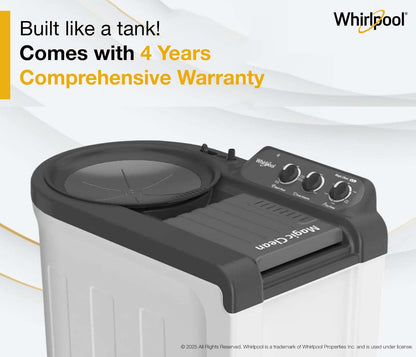 Whirlpool 6.5 Kg 5 Star Magic Clean Semi-Automatic Top Loading Washing Machine (MAGIC CLEAN 6.5 GREY, 4 Year Comprehensive Warranty, 1400 RPM Motor, 5 Year Motor Warranty)