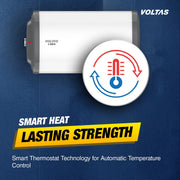 Voltas 10 L Storage Water Geyser (Voltas Linea 105HPBGY-4610028, Grey) (Grey)