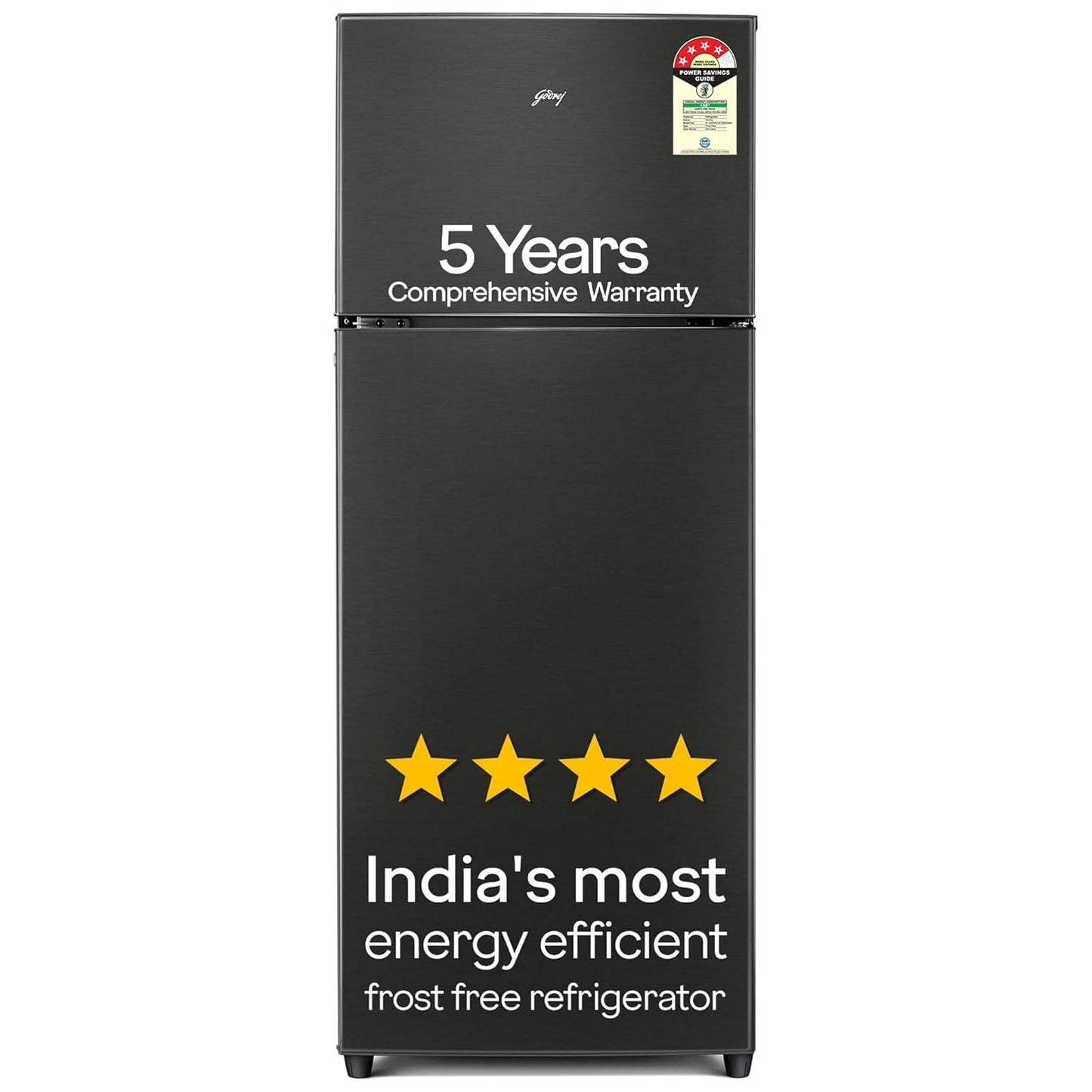 Godrej 244 L 4 Star 5 Years Comprehensive Warranty | AI Powered | Convertible Freezer 6-In-1 Inverter Frost Free Double Door Refrigerator RT EONVALOR 280D RCIF FS ST, Fossil Steel