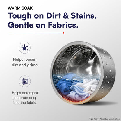 IFB 7 Kg 5 Star, DeepClean® Technology, AI Powered, WiFi, Fully Automatic Front Load Washing Machine (SERENA OXN 7012 CMS, PowerSteam®, 9 Swirl, Steam Refresh, Inbuilt Heater, Eco Inverter, Onyx)