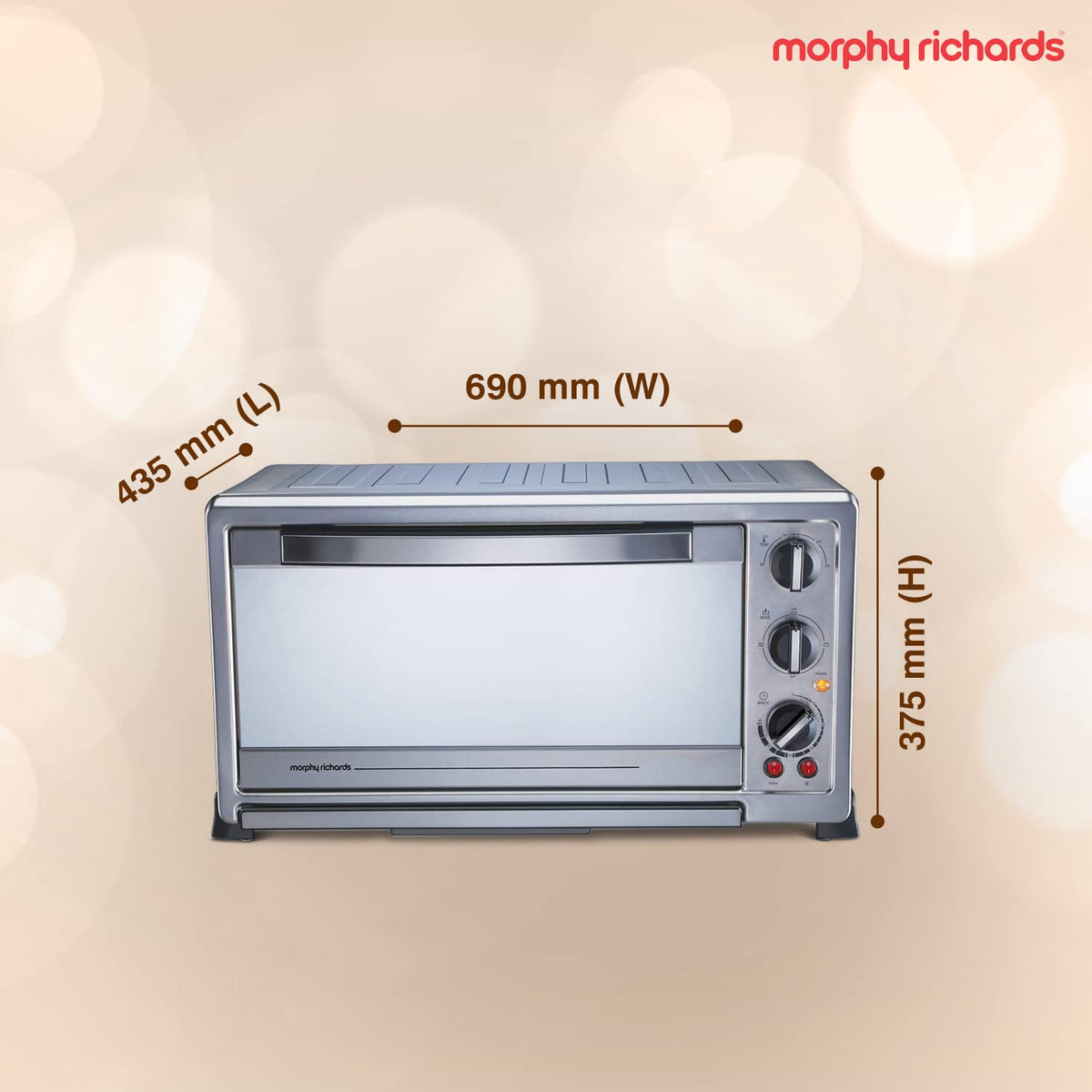 Morphy Richards 60 RCSS OTG |Large Capacity - 60 Litres |Motorised Rotisserie |Mirror Finish Door Stainless Steel Body | 2 Year Product Warranty