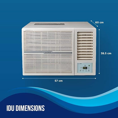 Lloyd 1.0 Ton 2 Star Fixed Speed Window AC, White with Silver Deco Strip, Copper, GLW12D2FESSW