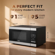 Haier 30L Convection Microwave Oven (HIL3001ARSB, Black) with In-Built Air Fryer | Motorized Rotisserie |...