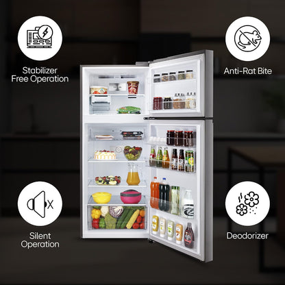 LG 398 L Frost Free Double Door 3 Star Convertible Refrigerator with Smart Inverter Compressor (Shiny Steel, GL-S422SPZX)