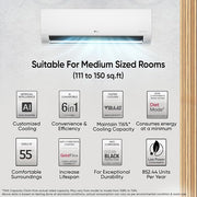 LG 1.5 ton 3 Star Dual Inverter Split Air Conditioner (AS-Q18LNXE)