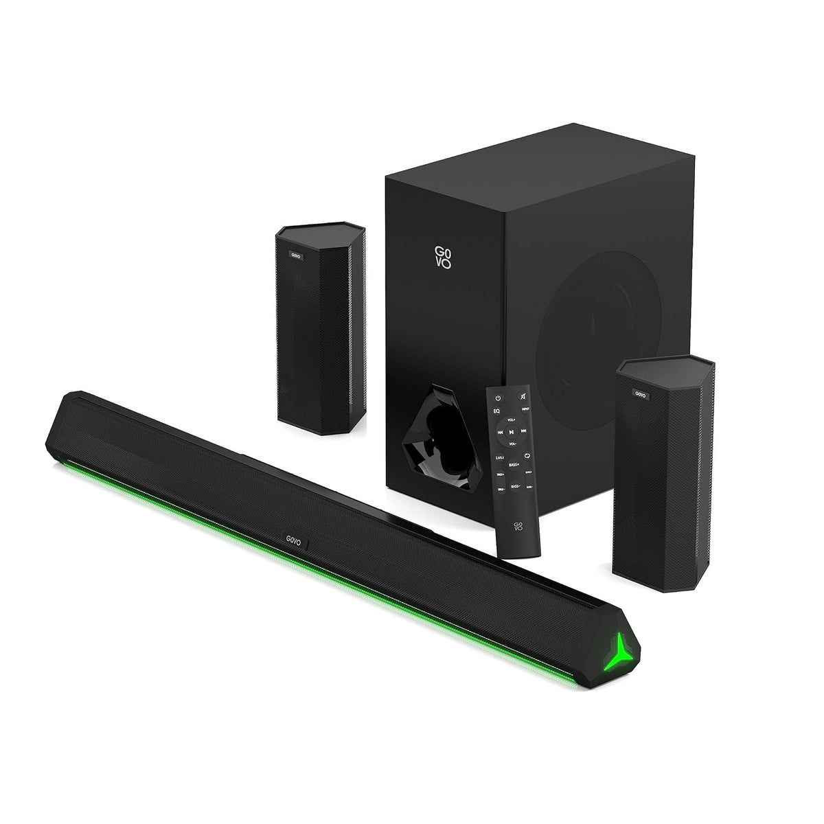 GOVO GOSURROUND 950 500 W Bluetooth Soundbar (Platinum Black, 5.1 Channel)