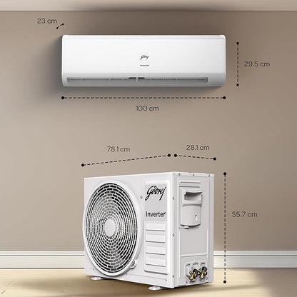 Godrej 2026 Model 1.5 Ton 5 Star Split Inverter AC (HIC 18J5TG, White)