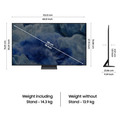 Samsung 138 cm (55 inches) 4K Ultra HD QLED Smart TV QA55Q8FAAULXL (Black)