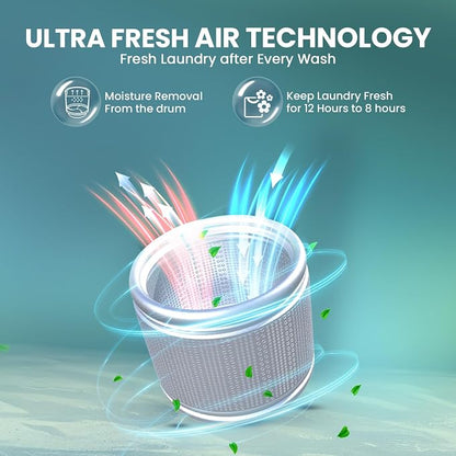 Haier 10 kg Powerful Oceanus Wave Drum, Custom Wash Cycles with 15 Mins Quick Wash, Smart Fuzzy Control, Balance Clean Pulsator, Magic Filter, Castor Wheels Fully Automatic Top Load Black (ETL100-C3P