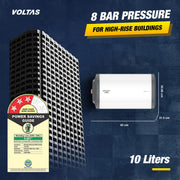 Voltas 10 L Storage Water Geyser (Voltas Linea 105HPBGY-4610028, Grey) (Grey)