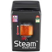 LG 9 Kg, 5 Star, Smart Inverter Technology, In-built heater with Steam, Fully Automatic Top Load Washing Machine (T90VBMB1S, Turbodrum, Stain Clean, LED Display, Smart Diagnosis, Middle Black)