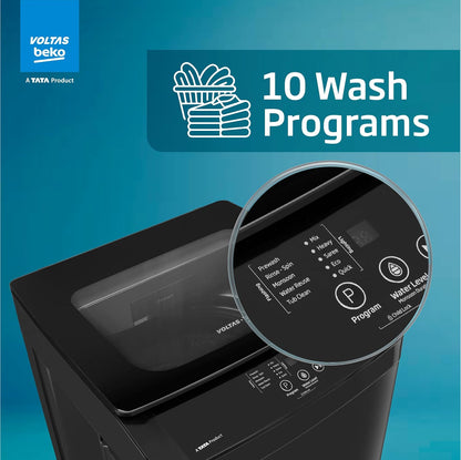 Voltas Beko 7 kg Fully Automatic Top Load Black (WTL70UPGC/SPCPOF)