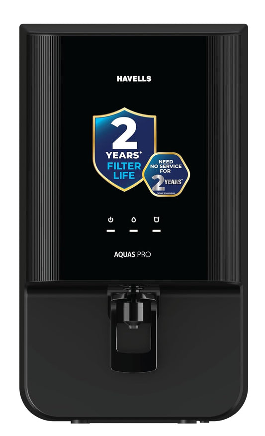 Havells Aquas Pro 7L Water Purifier | RO+ UV+Copper+Zinc+Magnesium | 2 Year Free Service (Filter Included) | Free TDS Meter | No AMC | 7-stages | Saves 40% Water | Suitable for all Water Sources