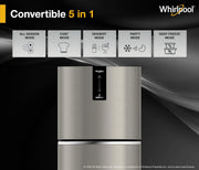 Whirlpool 327 L Frost Free Double Door 3 Star Refrigerator (Illusia Steel, IF INV 375 ILLUSIA STEEL(3S) CONV-Y)