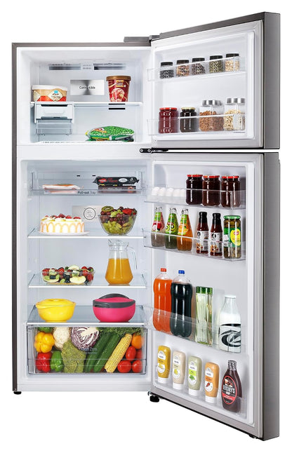 LG 398 L Frost Free Double Door 3 Star Convertible Refrigerator with Smart Inverter Compressor (Shiny Steel, GL-S422SPZX)